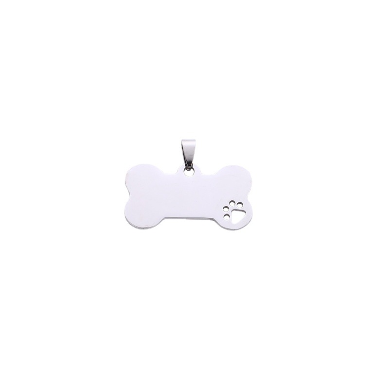 Cross-border stainless steel pet dog brand titanium steel dog identity plate metal pet nameplate anti-lost laser plate wholesale