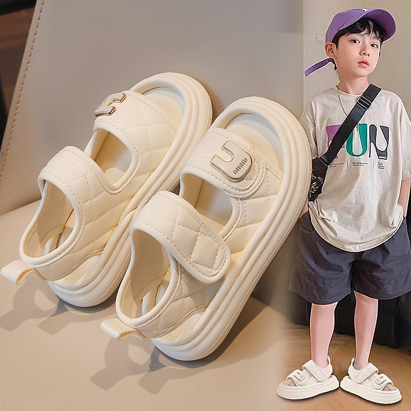 Children's Girls' Sports Sandals 2024 Summer New Arrival Casual Boys Children's Velcro Open Toe Beach Shoes with Soft Sole
