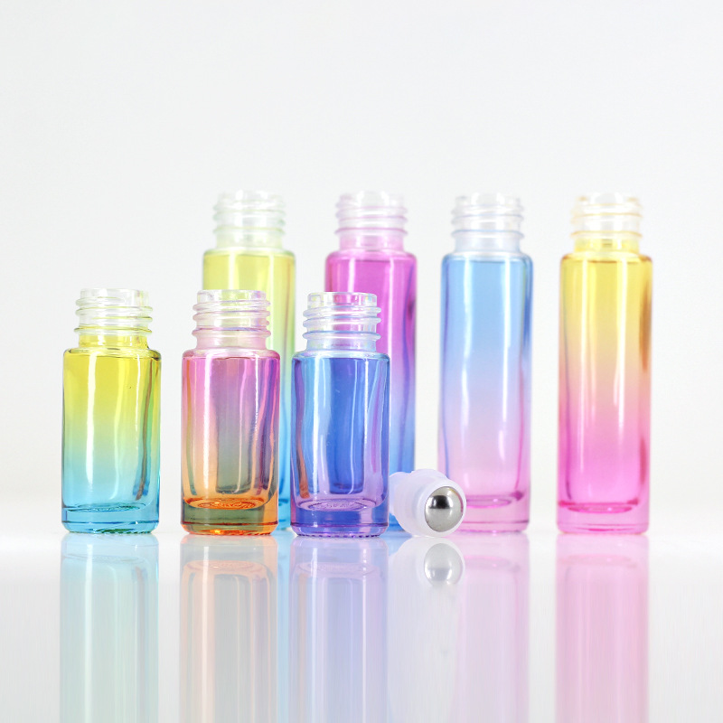 Thick Tea Brown 5ml Glass Walking Bead Bottle Perfume Packed Bead Bottle Cosmetic Bottle
