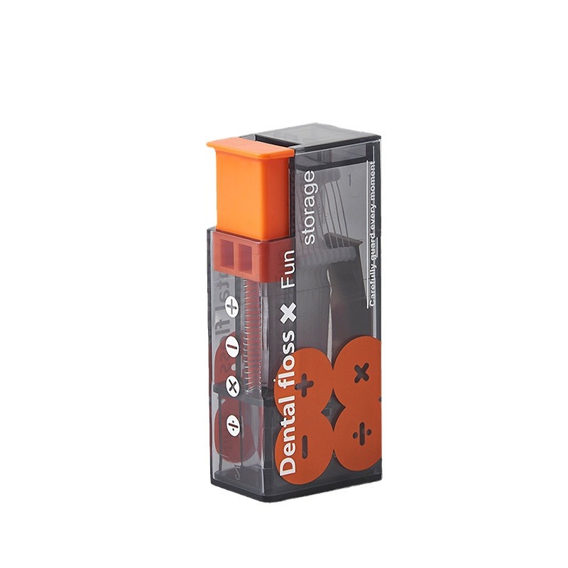 Mini floss box portable automatic pop-up toothpick box disposable portable box floss stick storage box