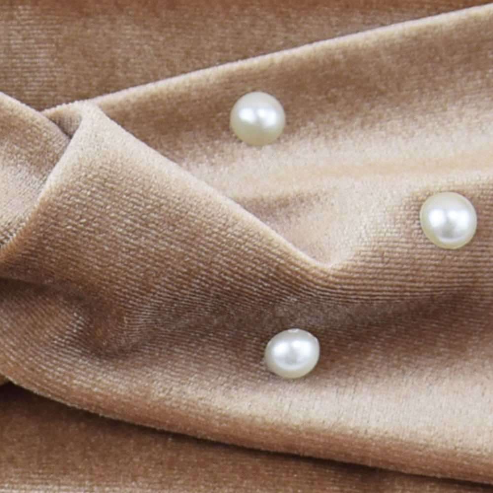 Cross-border Pearl velvet cross hair band warm ear protection headband European and American hair band yoga hair accessories face wash wide headband