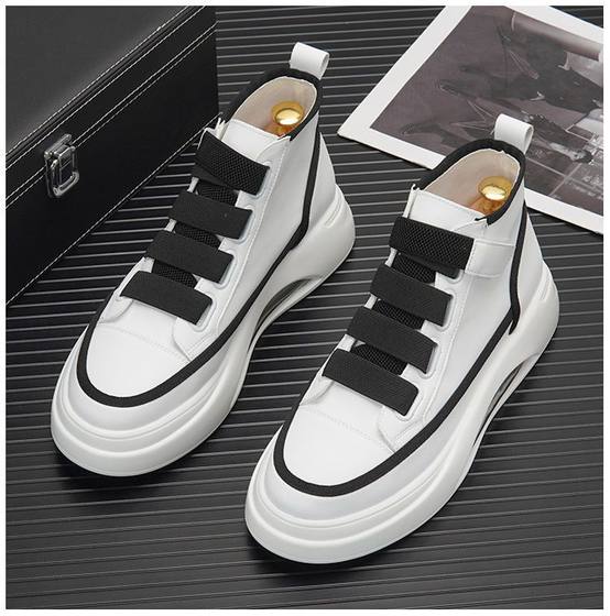 High-top men's shoes 2022 new autumn thick-soled heightening small white shoes men's trend air cushion casual versatile skate shoes