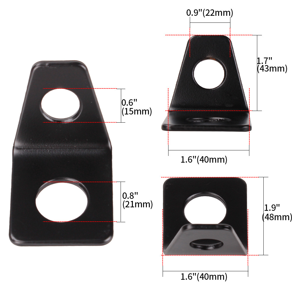 Car modification parts seat belt iron holder 90 degree angle bracket kit L-type mounting bracket
