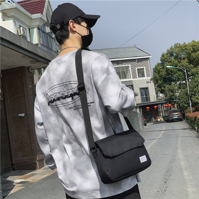 Foreign trade Simple Men's shoulder bag new casual women's lightweight messenger bag cross-border Men's messenger bag large capacity - ShopShipShake
