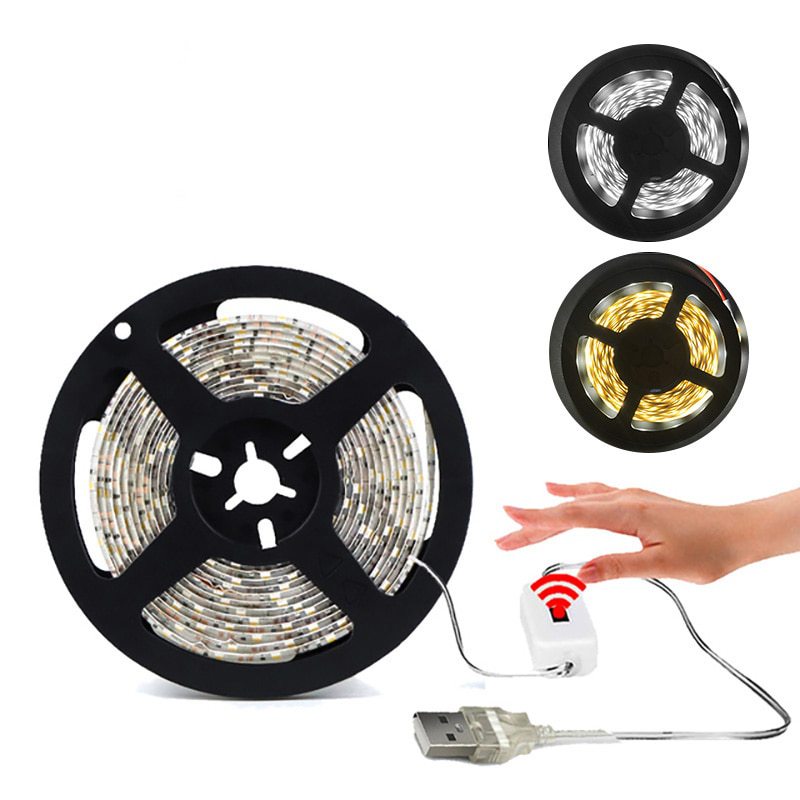 5V2835LED light with USB hand sweep sensor switch non-contact kitchen bedroom lighting self-adhesive soft light bar
