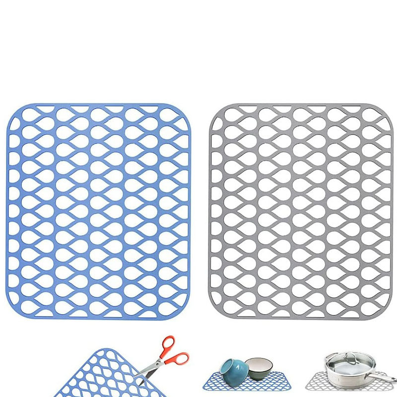 Amazon Explosive Silicone Sink Mat Drain Mat Kitchen Sink Protector Hollow Insulation Mat Dining Table Mat