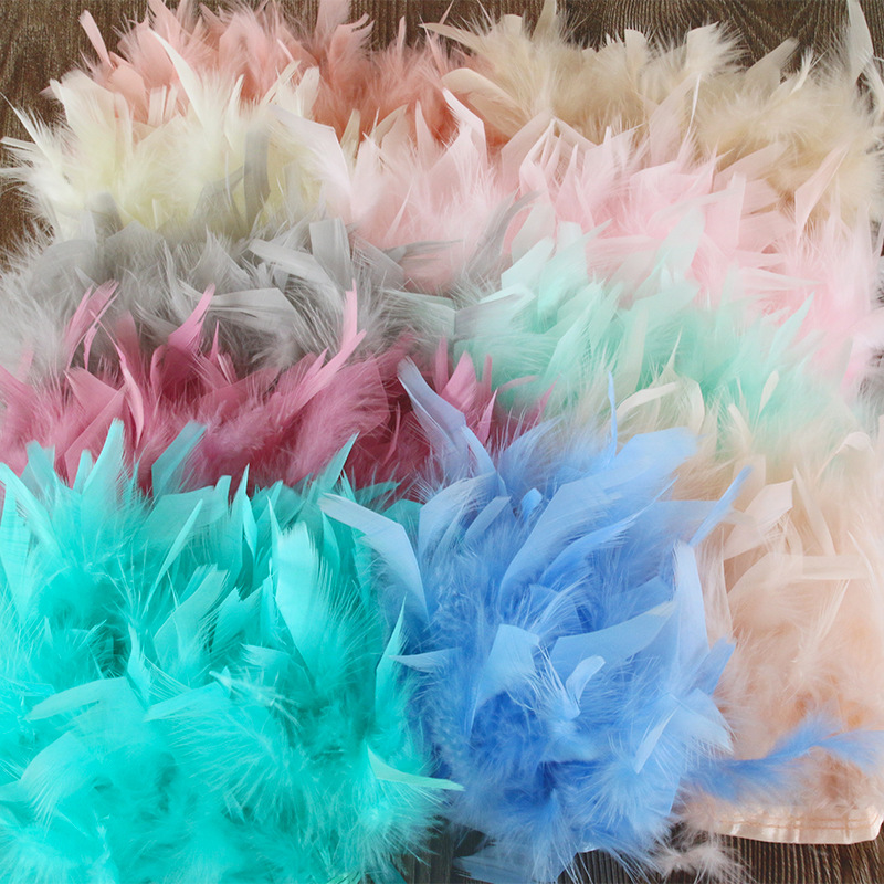 Wholesale diy feather turkey feather tear fire piece feather jewelry stage performance clothing handmade decoration materials