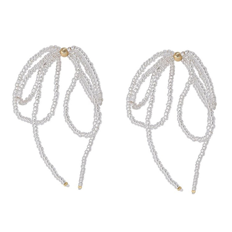 Super Fairy Crystal Bow Tassel Earrings Women's Korean Niche Design Personality All-match Elegant Fashion Earrings Earrings