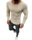 2021 autumn and winter Europe and the United States foreign trade Men's new slim long sleeve round neck solid color sweater men's sweater