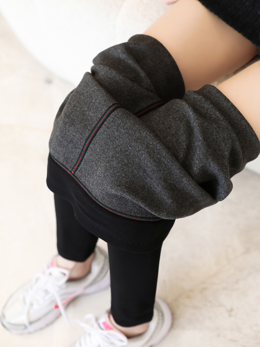 Autumn New Cashmere Thick Cotton Casual Small Black Pants Warm First Line Slimming Nine-point Leggings Women's Outer Wear