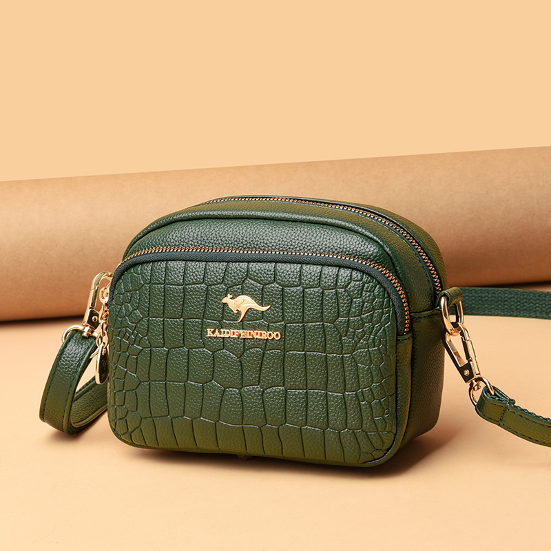 Bag women's bag new 2024 slung shoulder bag women's fashion crocodile pattern small square bag Europe and the United States a generation of hair