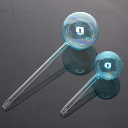 Ball Flower Watering Household Necessary Flower Watering Artifact Creative Laser Blue Glass Round Flower Watering
