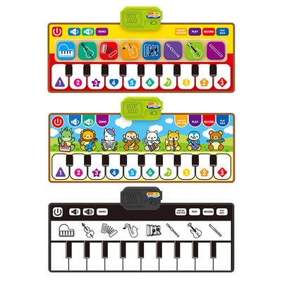 Cross-border new children's electronic organ blanket animal cartoon early education musical instrument toy explosion multi-functional music blanket