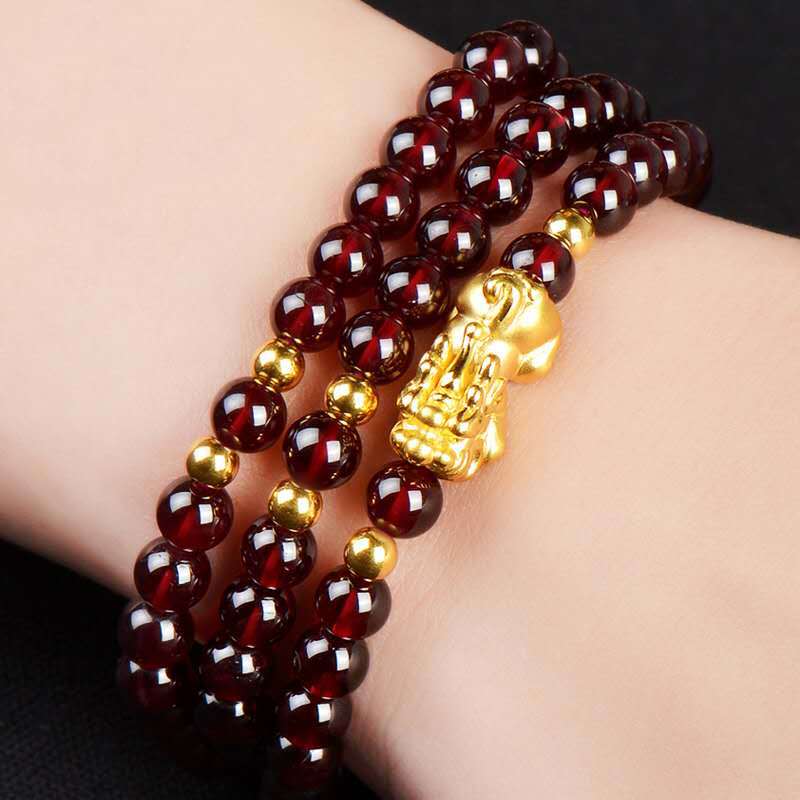 Wholesale imitation garnet bracelet multi-circle simple couple gold-plated brave bracelet Yiwu small gifts wholesale jewelry