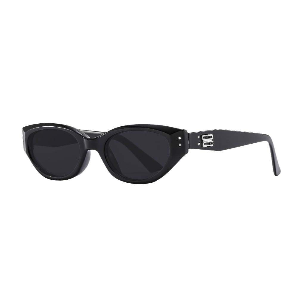 2024 new gm cat-eye sunglasses women's high-grade anti-ultraviolet sunglasses men's small frame European and American street photography glasses tide