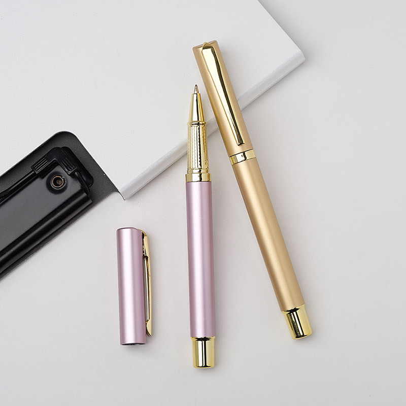 Factory wholesale advertising signature neutral pen logo multi-color metallic paint signature pen in stock factory wholesale