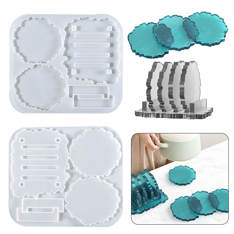 Poppy diy crystal drop mold creative practical coaster coaster storage rack silicone mold spot wholesale