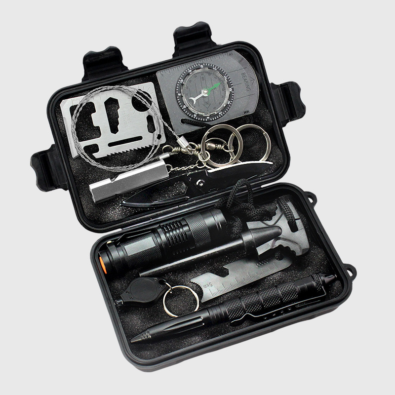 Field Survival Equipment Combination Set Multifunctional First Aid Tool Treasure Box Outdoor Adventure Travel Vehicle Survival Box