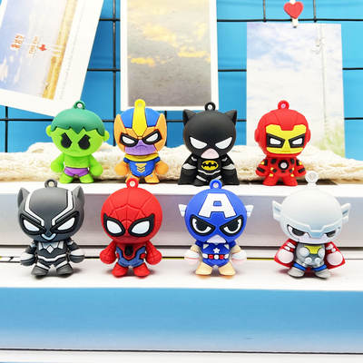 New Q version Marvel Avengers series keychain pendant Spider-Man Batman Captain America doll