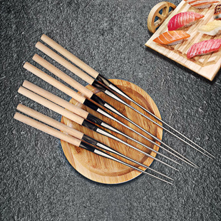Japanese sashimi sushi chopsticks Japanese stainless steel pointed chopsticks hotel restaurant special salmon chopsticks