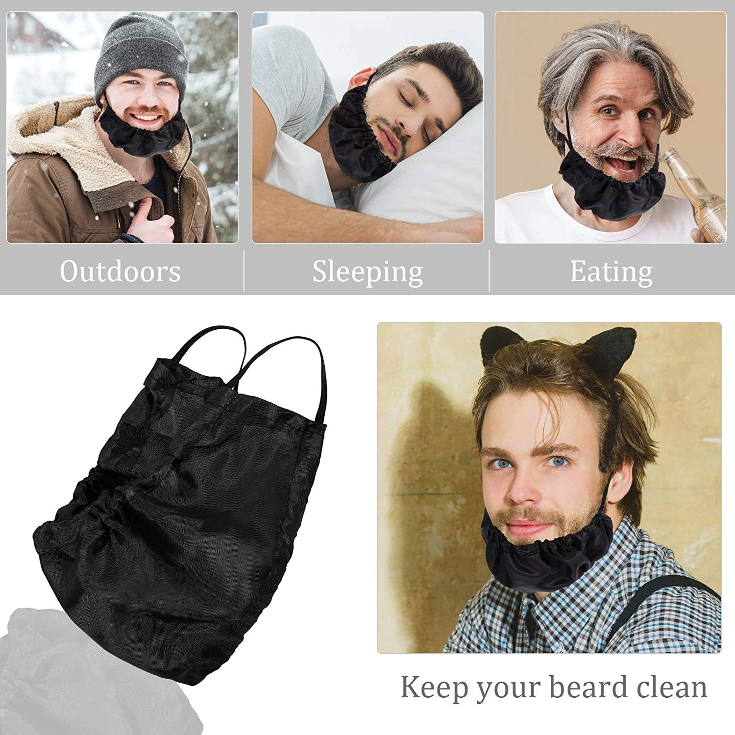 Hot sale beard bib, hat, face apron cap, Beard shield