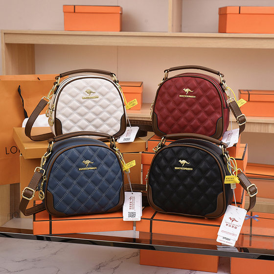 Chanel style rhombus embroidered women's bag live broadcast oval shell bag with compartment large capacity portable shoulder bag