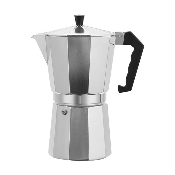 Amazon cross-border outdoor home office aluminum Moka pot Italian concentrated coffee pot octagonal Moka pot wholesale
