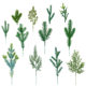 Simulation plant pine needle cross-border Christmas tree Christmas ring decoration green plant accessories artificial plastic pine needle branch