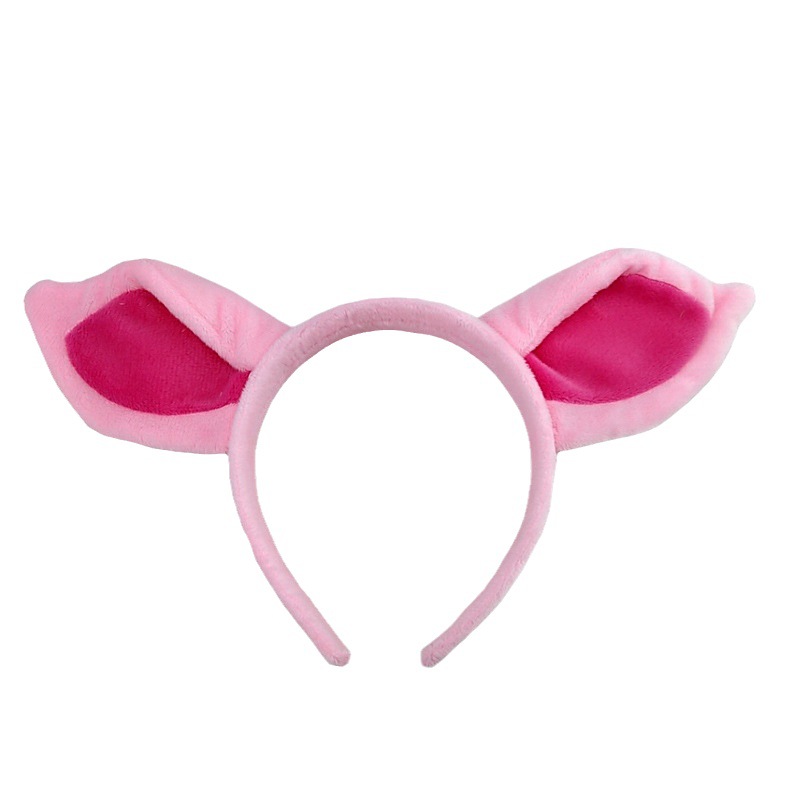 Cute Cartoon Plush Piggy Hair Band Pink Pig Ear Headband Siscom Performance Hair Card Face Wash Piggy Hair Accessories