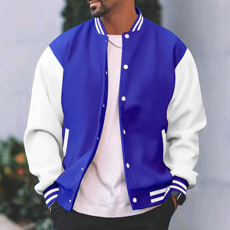 Cross-Border Men's autumn and winter baseball jacket trendy sweater casual versatile men's loose jacket youth cardigan