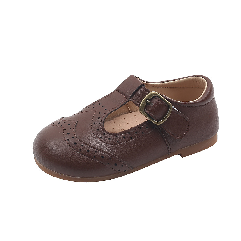 Wholesale Custom Children's Leather Shoes Soft-soled Princess Shoes 2025 Spring and Autumn Non-slip Children's Shoes All-match Baby Shoes