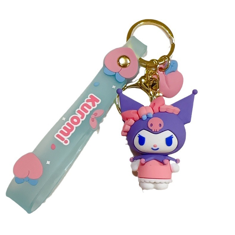 Cartoon cute peach Sanli ou keychain creative couple car bag key chain ornaments small gift wholesale