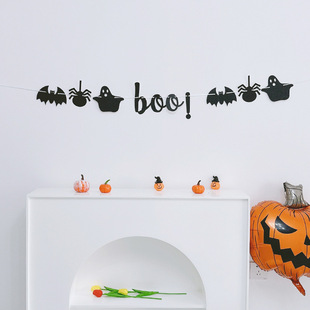 Halloween decoration letters pull the flag Boo! happy halloween Ghost Festival Skull Skull Cartoon Flag