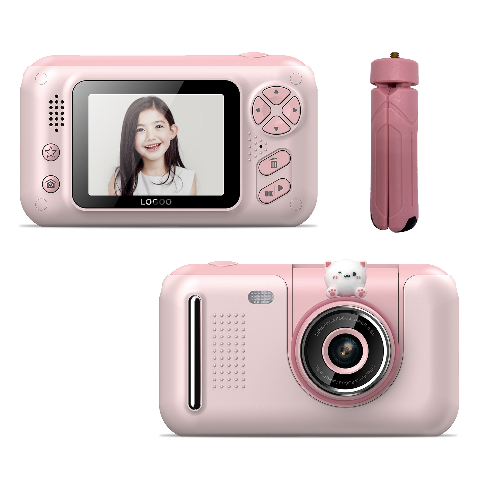 High-definition large-screen 2.4-inch children's digital camera before and after taking pictures, dual-camera boys and girls toy birthday gift