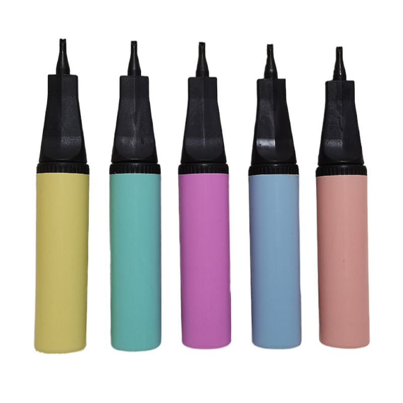 New material macaroon color pump plastic manual portable balloon swimming ring inflatable cylinder manufacturers wholesale