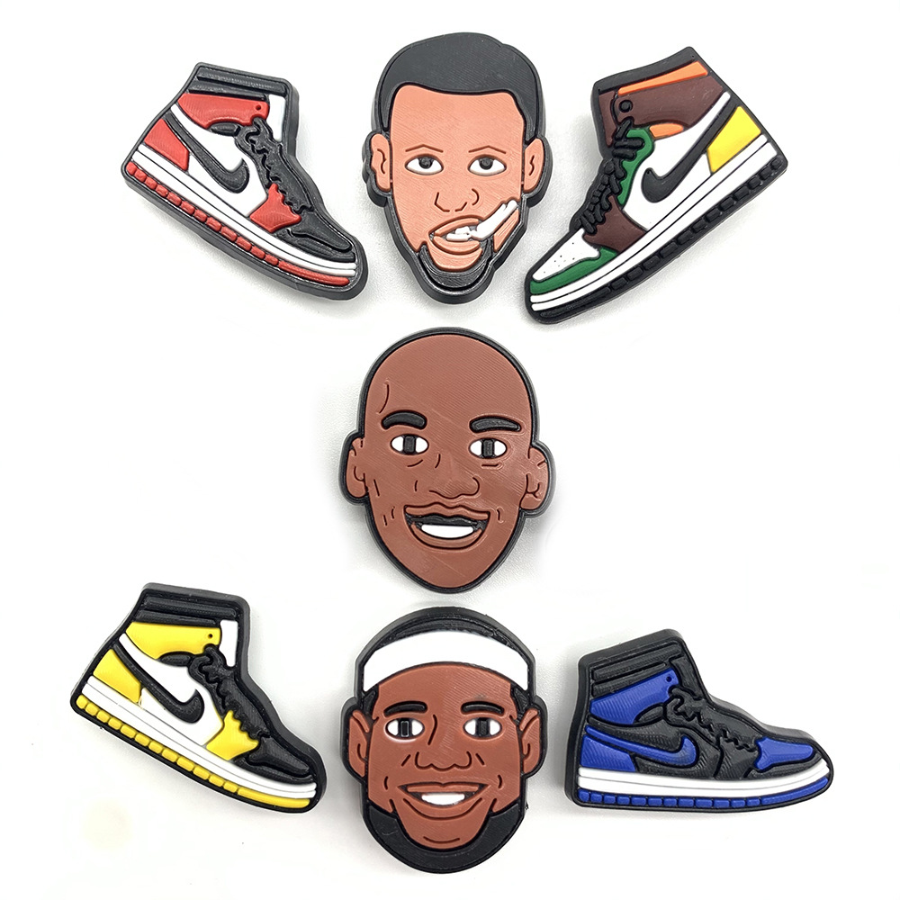 Basketball NBA sneakers flower shoe buckle hole shoes accessories croc Lakers Stephen Currypvc Kobe