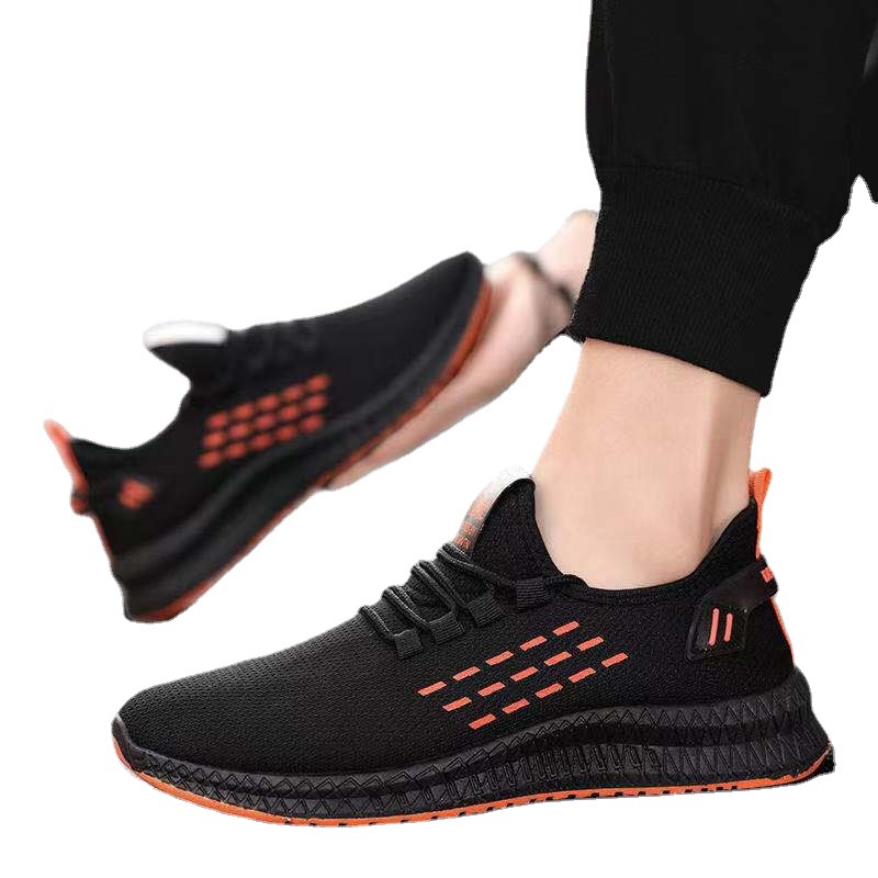 2021 spring and summer new fly woven men's shoes Korean trend casual breathable mesh sneakers men's a generation of hair