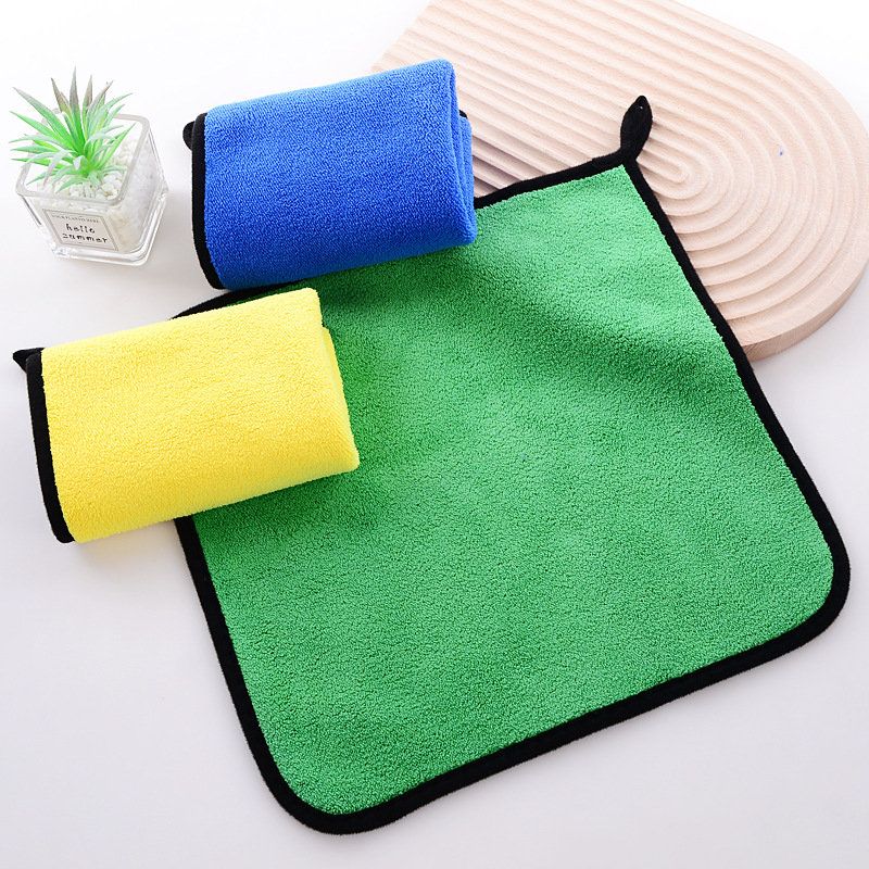 Car wash towel car towel double-sided thickened coral fleece car towel microfiber car cleaning beauty cloth