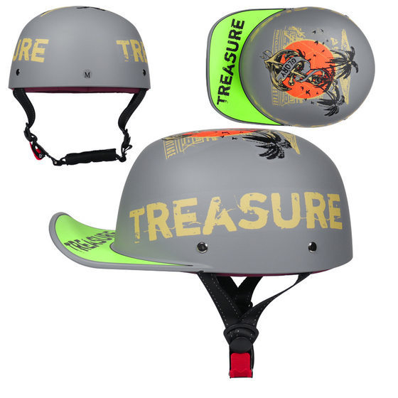 3C Vintage Bandit Personality Baseball Cap Men's and Women's Painted Helmet Scoop Helmet Cap Helmet Electric Car Baseball Cap Half Helmet