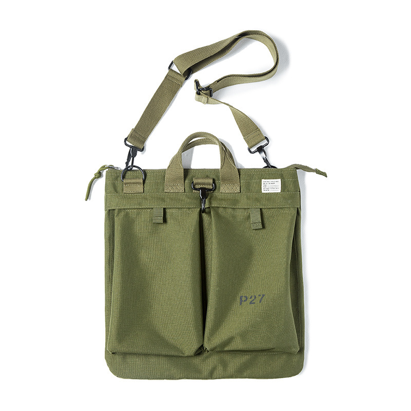 Madden Frock Retro Helmet Canvas Pilots Single Shoulder Function Large Capacity Tablet Handbag Male