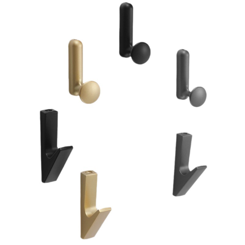 Nordic creative aluminum alloy coat hook cloakroom bedroom entrance aluminum alloy small hook