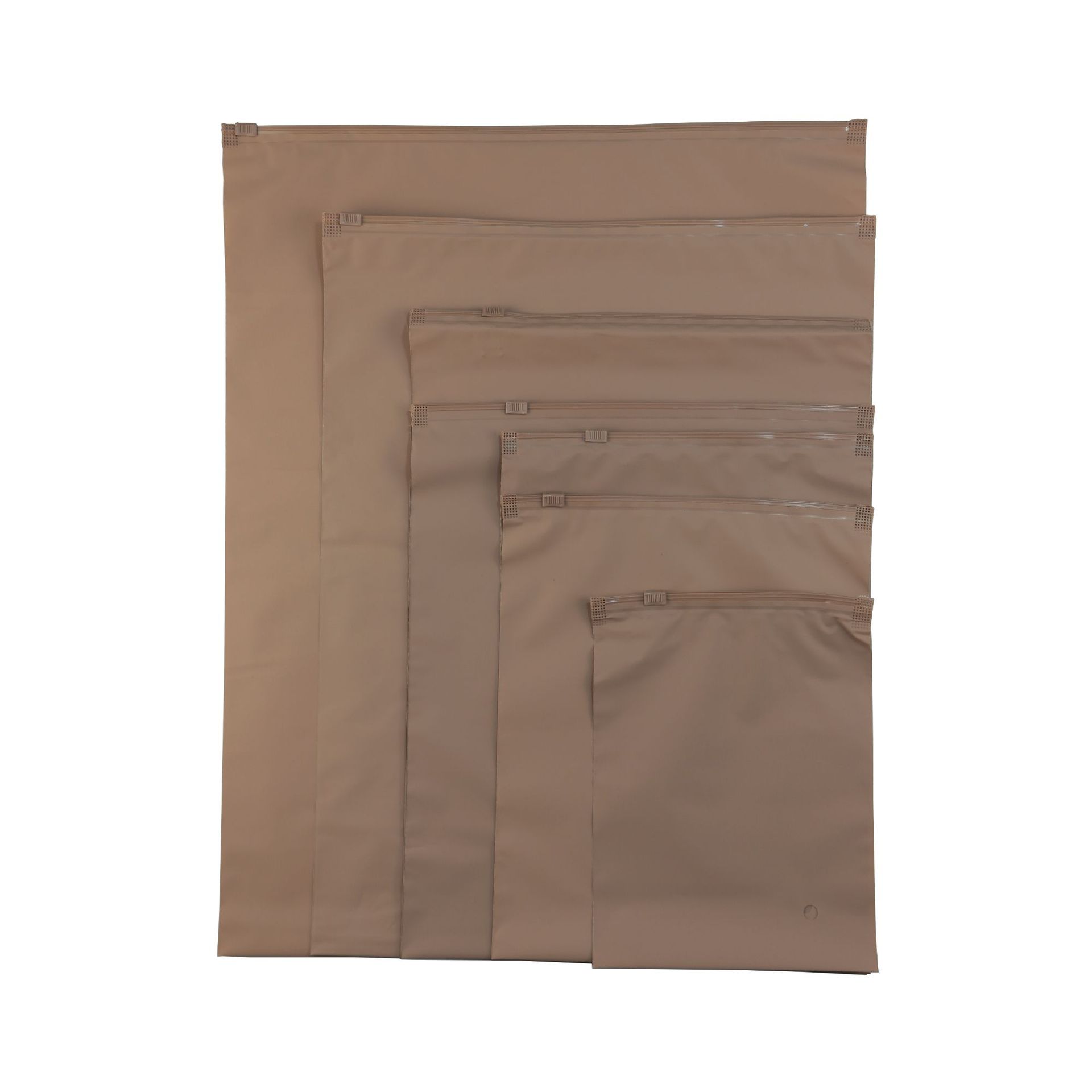 Color frosted zipper bag matte packaging bag in stock can be printed Logo clothing bag foreign trade cross-border e-commerce