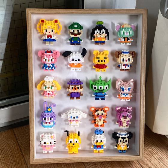 Compatible with Lego Small Building Blocks Stall Small Toys Educational Cartoon Doll Assembled Building Blocks Granules Children's Blind Box Wholesale