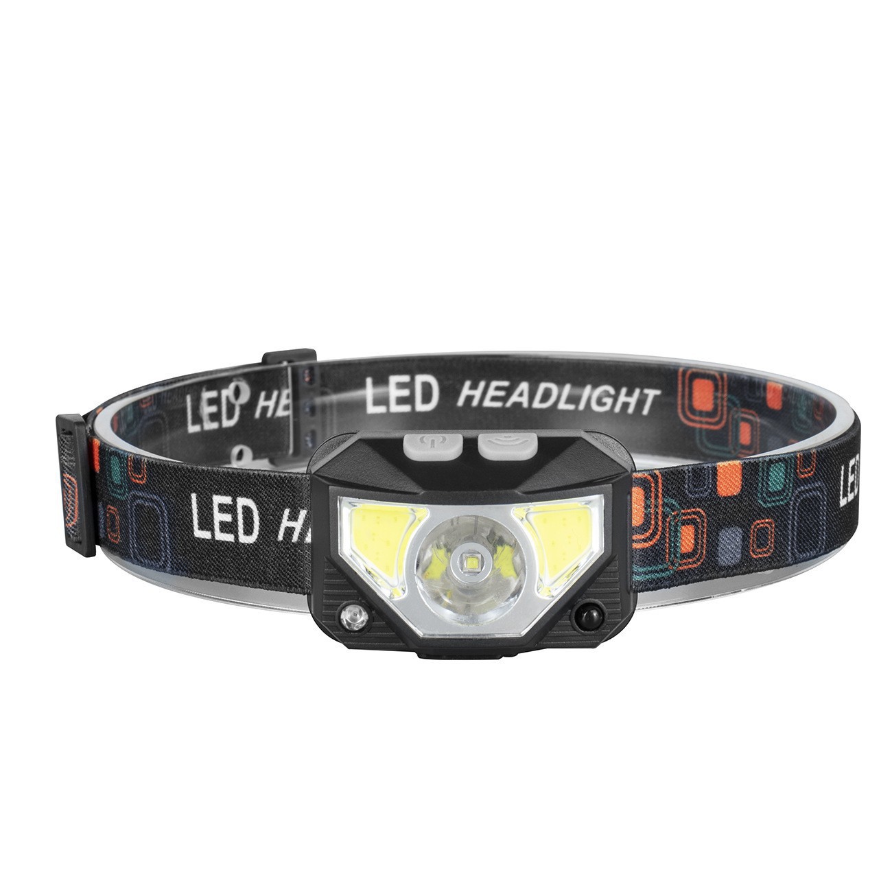 New LED induction red fishing headlight mini USB built-in battery multi-function light COB strong light headlight