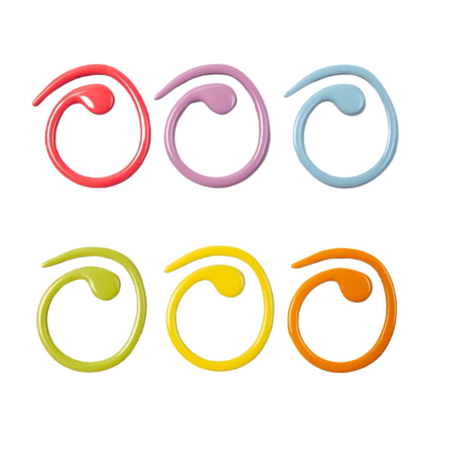 Supply metal paint color mark buckle weaving tools spiral mark buckle DIY positioning buckle comma circle