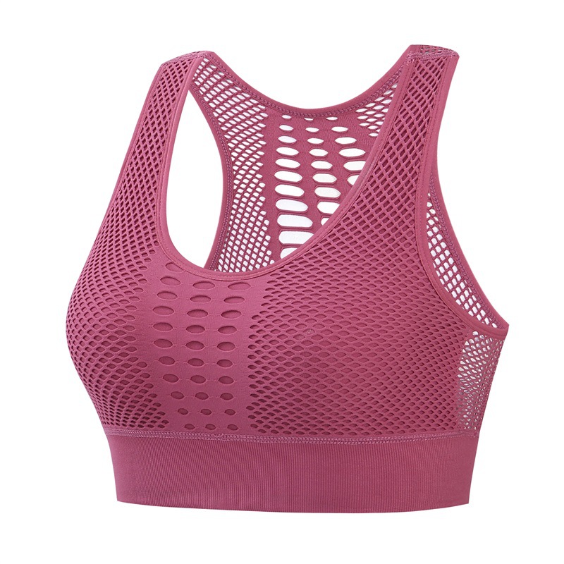 Sports Breathable Mesh Sports Underwear Women's Gather Running Shockproof Vest Fitness Yoga Hollow Back Bra
