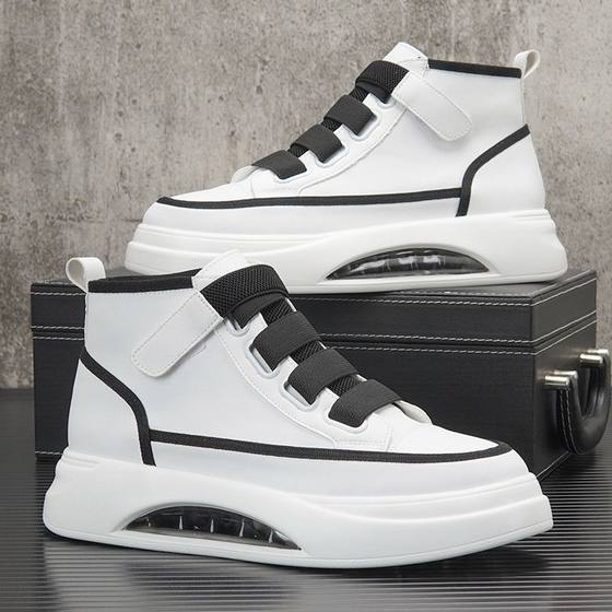 High-top men's shoes 2022 new autumn thick-soled heightening small white shoes men's trend air cushion casual versatile skate shoes