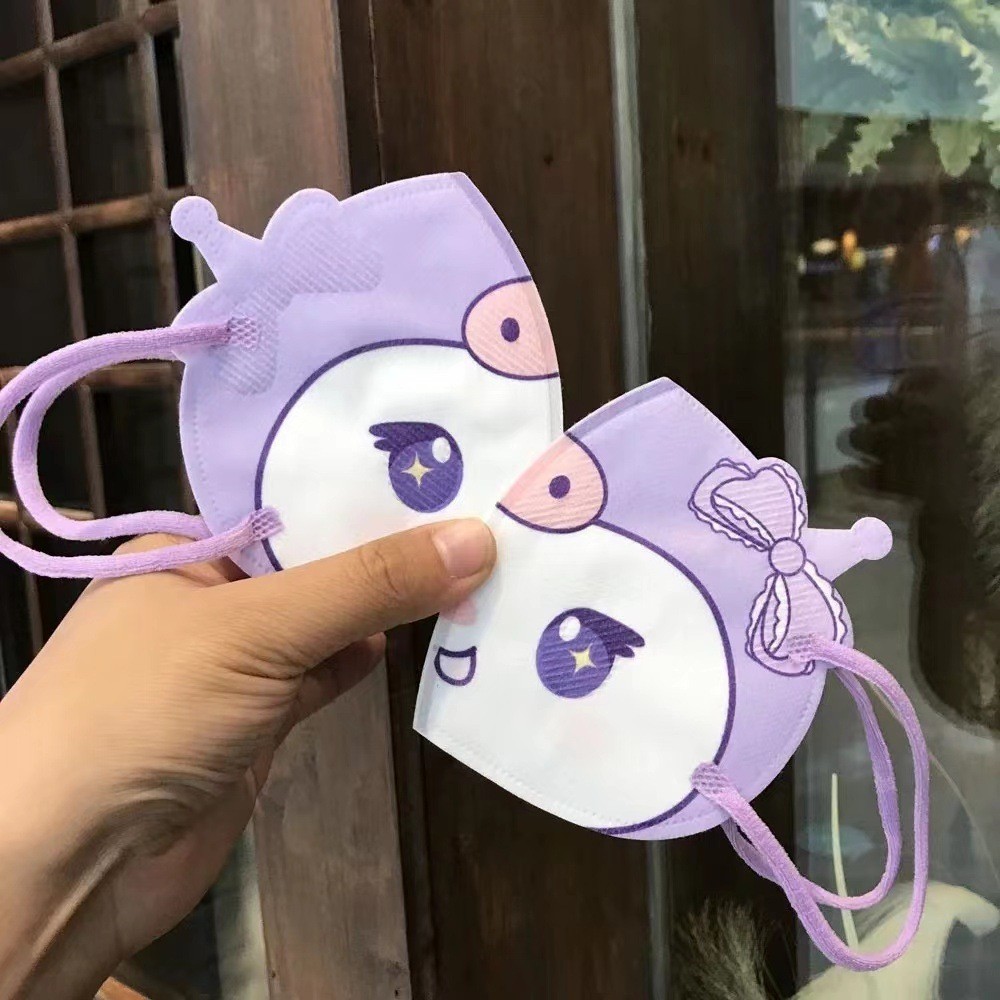 Online celebrity autumn and winter 3d three-dimensional disposable mask color big ear dog children cute cartoon protective girl