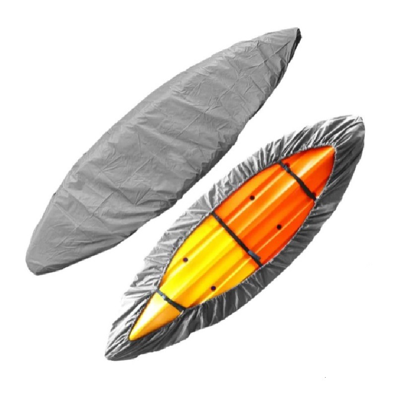 Outdoor kayak cover waterproof sunscreen UV protection canoe protective cover in stock wholesale Oxford cloth silver coated
