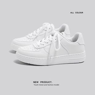 Women's Shoes White Shoes Women's 2023 Spring and Summer Breathable Casual Shoes Thick Sole Increased Sports Shoes Air Force One Board Shoes